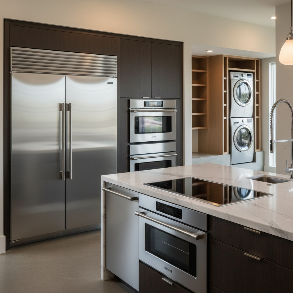 Premium appliance suite in a luxury home